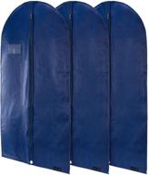 hangerworld 40 inch suit bags - closet storage clothes cover dust protector (pack of 3, blue) логотип