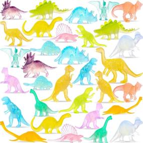 img 4 attached to Dinosaur Luminous Dinosaurs Realistic Birthday Event & Party Supplies