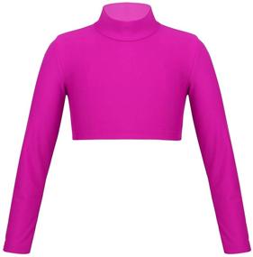 img 4 attached to Ranrann Sleeves Gymnastic Dancewear Self Tied Girls' Clothing for Tops, Tees & Blouses