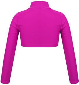 img 3 attached to Ranrann Sleeves Gymnastic Dancewear Self Tied Girls' Clothing for Tops, Tees & Blouses