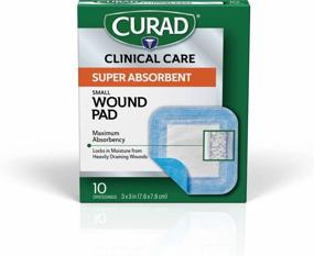 img 4 attached to 💙 Curad Clinical Advances Super Absorbent Polymer Wound Pad, Blue, CUR5150, Pack of 10