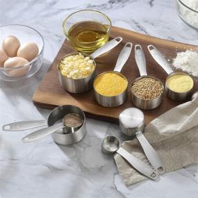 img 1 attached to 🥄 21-Piece Stainless Steel Measuring Cups and Spoons Set: Heavy-Duty, 8 Cups, 7 Spoons, Leveler & 5 Mini Spoons – Perfect for Dry and Liquid Ingredients!