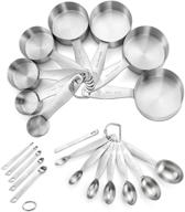 🥄 21-piece stainless steel measuring cups and spoons set: heavy-duty, 8 cups, 7 spoons, leveler & 5 mini spoons – perfect for dry and liquid ingredients! logo