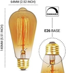 img 3 attached to 💡 Волшебное сияние: лампа Эдисона античная винтажная с возможностью регулировки яркости для создания вечной атмосферы