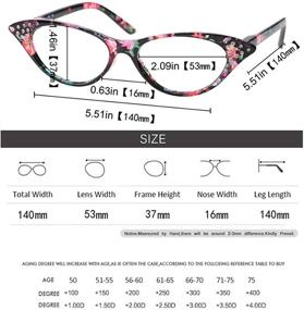 img 1 attached to Reading Glasses Fashion Rhinestones Eyeglasses