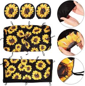 img 1 attached to Sunflower Accessories Headrest Protection Decoration Interior Accessories