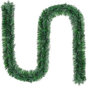 img 1 attached to 🎄 108-Feet Christmas Garland Decoration - Artificial Pine Green Holiday Garland for Outdoor or Indoor Christmas, Holiday, Wedding Party Decorations