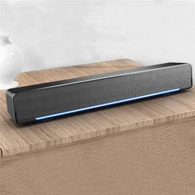 img 2 attached to 🔊 Marboo USB-Powered Soundbar Speakers for Computer, Desktop, Laptop, PC - Black (USB)