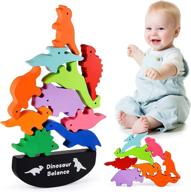 dinosaur stacking montessori learning toddlers logo