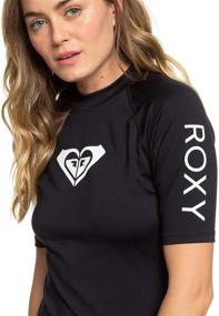 img 3 attached to Roxy Women's Short Sleeve Rashguard - Whole Hearted Design