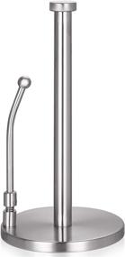 img 4 attached to 🧻 SMARTAKE Stainless Steel Paper Towel Holder - Standing Paper Towel Organizer for Kitchen Countertop, Home Dining Table - Silver