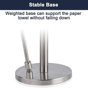 img 2 attached to 🧻 SMARTAKE Stainless Steel Paper Towel Holder - Standing Paper Towel Organizer for Kitchen Countertop, Home Dining Table - Silver