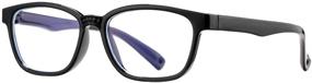 img 3 attached to 👓 COASION Kids Blue Light Blocking Glasses 2 Pack, TR Frames Unbreakable Anti Eye Strain Eyewear for Boys Girls Age 3-9 (Clear Blue+Black) - Enhance SEO