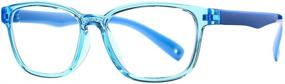 img 2 attached to 👓 COASION Kids Blue Light Blocking Glasses 2 Pack, TR Frames Unbreakable Anti Eye Strain Eyewear for Boys Girls Age 3-9 (Clear Blue+Black) - Enhance SEO