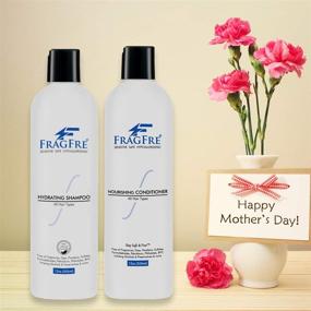 img 4 attached to 🎁 FRAGFRE Sulfate Free Shampoo and Conditioner Gift Set - 12 oz/ea (2-Pack) - Gluten Free Vegan - Color Safe - Hypoallergenic - Paraben Free - Fragrance Free