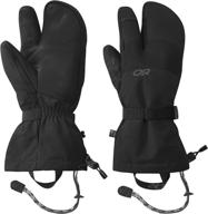 men's accessories: outdoor research highcamp 3 finger gloves logo