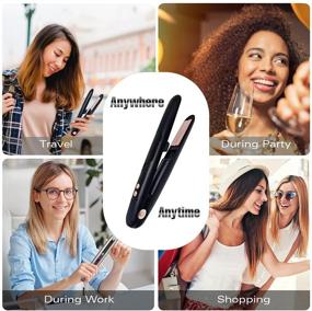 img 3 attached to 💁 TI Style Cordless Hair Straightener and Steamer: Rechargeable Ceramic Flat Iron - Perfect for Short Hair, Bangs, Travel, and Work
