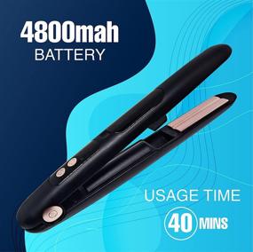 img 1 attached to 💁 TI Style Cordless Hair Straightener and Steamer: Rechargeable Ceramic Flat Iron - Perfect for Short Hair, Bangs, Travel, and Work