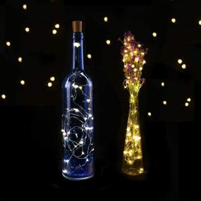 img 3 attached to LEDIKON 20 Pack Wine Bottle Lights with Cork - Battery Operated Fairy Lights for Wedding Party Décor