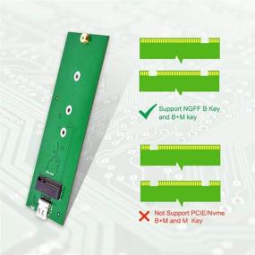 img 1 attached to 📦 Корпус M.2 SSD с кабелем USB 3.1 Type C, поддержка UASP до 10 Гбит / с, портативный чехол для NGFF M.2 SATA-диска подключаемого по B ключу / B+M ключу (2230 2242 2260 2280)