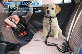 img 1 attached to 🐶 2-Pack Adjustable Pet Car Seatbelt: Elastic & Durable Dog Seat Belt for Daily & Travel Use - Reflective Nylon Vehicle Safety Belt for Small, Medium, Large Dogs