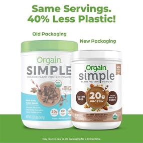 img 1 attached to Orgain Simple Organic Plant Protein Powder – Chocolate, 20g of Protein, Vegan, Dairy & Gluten-Free, Non-GMO, Kosher - 1.25 Lb