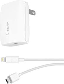 img 4 attached to 🔌 Зарядное устройство Belkin USB-C настенное 18 Вт с кабелем USB-C на Lightning 4 фута - Быстрое зарядное устройство для iPhone 11 Pro, XS Max, XR, X, 8 Plus и других - Зарядное устройство для iPhone, настенное зарядное устройство для iPhone