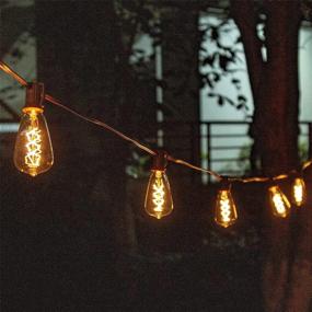 img 1 attached to Enhance Your Outdoor Spaces with Vanthylit Outdoor Patio String Lights: 15FT 15LT Warm White Waterproof Retro Vintage Edison Bulbs(1 Spare) for Backyard, Patio, Bistro, Party, Garden