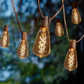 img 2 attached to Enhance Your Outdoor Spaces with Vanthylit Outdoor Patio String Lights: 15FT 15LT Warm White Waterproof Retro Vintage Edison Bulbs(1 Spare) for Backyard, Patio, Bistro, Party, Garden