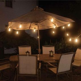 img 3 attached to Enhance Your Outdoor Spaces with Vanthylit Outdoor Patio String Lights: 15FT 15LT Warm White Waterproof Retro Vintage Edison Bulbs(1 Spare) for Backyard, Patio, Bistro, Party, Garden