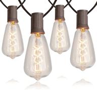 enhance your outdoor spaces with vanthylit outdoor patio string lights: 15ft 15lt warm white waterproof retro vintage edison bulbs(1 spare) for backyard, patio, bistro, party, garden logo