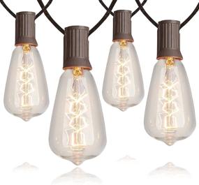 img 4 attached to Enhance Your Outdoor Spaces with Vanthylit Outdoor Patio String Lights: 15FT 15LT Warm White Waterproof Retro Vintage Edison Bulbs(1 Spare) for Backyard, Patio, Bistro, Party, Garden