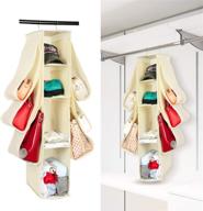 👜 purse organizer, hanging handbag storage bag with 10 pockets - breathable nonwoven dust-proof holder - space saving system for purse, handbag, clothing, shoes logo