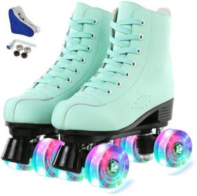 img 4 attached to MEIMESH Roller Skates Double Wheels Sports & Fitness