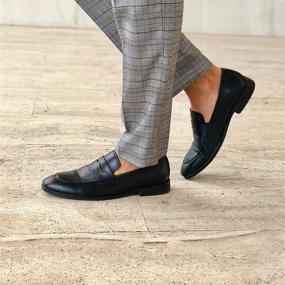 img 1 attached to 👞 Navy Allonsi Archard Loafers: Genuine Shoes with Timeless Elegance