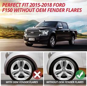 img 1 attached to 🚗 INCLAKE Колец-колодец для Ford F150 2015-2018 - Комплект передних и задних защитных крыльев (4 штуки), Набор специальных защитных кольц-колодцев без сверления.