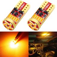 🌟 phinlion 194 led amber yellow bulb - super bright t10 wedge 168 2825 2827 led replacement bulb for car license plate, dome, map, reading, courtesy, side marker lights - 15-smd 4014 chipsets logo