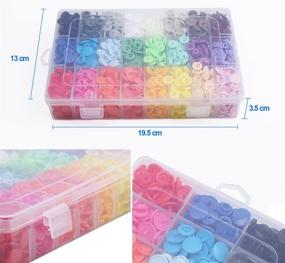 img 1 attached to 🔘 ilauke 408-Piece Plastic Snap Buttons Set with Convenient Organizer Storage Case – Ideal for Bibs, Diapers, Crafts and More