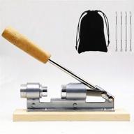 🔨 artcome heavy duty pecan nut cracker tool - efficient pecan cracking solution with 1 flannel bag & 4 picks, wood handle base logo