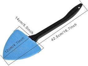 img 3 attached to DEDC 2 Pack Car Windshield Cleaner: Inside Window Glass Cleaning Tool with Long Handle - Ideal for Home and Bedroom Cleaning, in Blue