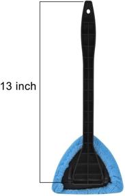img 2 attached to DEDC 2 Pack Car Windshield Cleaner: Inside Window Glass Cleaning Tool with Long Handle - Ideal for Home and Bedroom Cleaning, in Blue