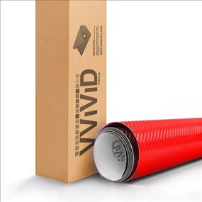 img 1 attached to 🚗 Red Carbon Fiber Car Wrap Vinyl Roll - VViViD XPO with Air Release Technology (1FT X 5FT)