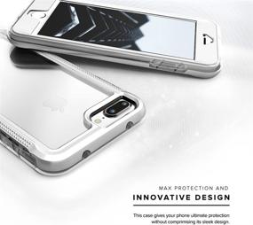 img 3 attached to 📱 ZIZO ION Series iPhone 8 Plus Case - Military Grade Drop Tested with Tempered Glass Screen Protector - Silver Clear | Also Compatible with iPhone 7 Plus and 6s Plus