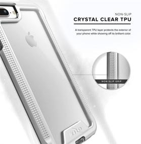 img 2 attached to 📱 ZIZO ION Series iPhone 8 Plus Case - Military Grade Drop Tested with Tempered Glass Screen Protector - Silver Clear | Also Compatible with iPhone 7 Plus and 6s Plus