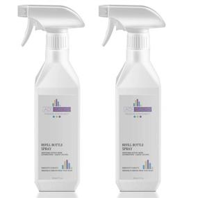 img 4 attached to 🧴 Adisalyd Empty Plastic White Spray Bottle (2 Pack,17 Oz): Leakproof Refillable Container with Adjustable Nozzle for Cleaning Solutions, Plant Watering, Bleach, Rubbing Alcohol