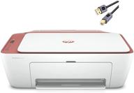 принтер hp deskjet 27 серии «все в одном» с цветной струйной печатью i печать копирование сканирование факс i беспроводное подключение через usb i мобильная печать i до 4800 х 1200 точек на дюйм i до 7 страниц в минуту i корица + кабель для принтера логотип