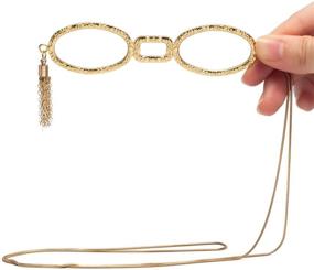 img 3 attached to 👓 LianSan Women's Portable Metal Necklace Reading Glasses with Superior Handheld Hanging Readers Included Glasses Chain