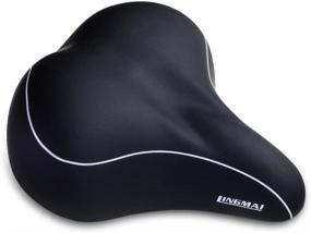 img 2 attached to 🚲 LINGMAI Oversized Bike Seat with Soft Cushion for Men and Women, Enhancing Comfort for Mountain Bike and Road Bicycle Exercise