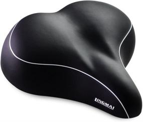 img 4 attached to 🚲 LINGMAI Oversized Bike Seat with Soft Cushion for Men and Women, Enhancing Comfort for Mountain Bike and Road Bicycle Exercise