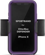 🏋️ enhanced exercise experience: encased workout armband for otterbox defender case for iphone x/xs - adjustable sports band for any arm size (xs-xxl) (case not included) logo